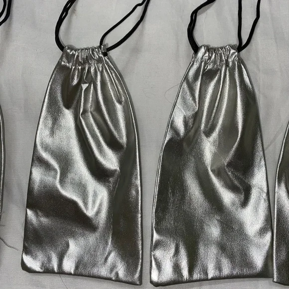 * 7A soft Pouch silver drawstring pouches sunglasses size 5 Pack - Picture 3 of 4